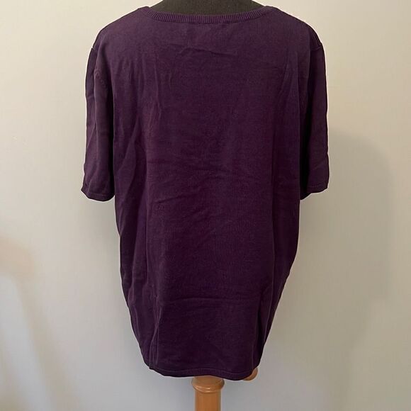 Draper's & Damon's Women's Knitted Short Sleeves Sweater - Picture 3 of 5